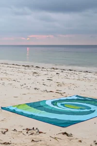 Microfiber Recycled Polyester Waffle Extra Large Sand Free Quick Dry Lightweight Antimicrobial Eco Friendly Double Beach Towel
