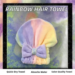 Microfiber Salon Hair Dryer Wrap Towel Cute Solid Color Quick-Dry Super Water Absorbent for Home Use