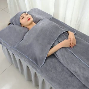 Microfiber Salon Towel Set Rectangle Quick-Dry Soft Solid Color Woven 400gsm Beauty Spa Essentials