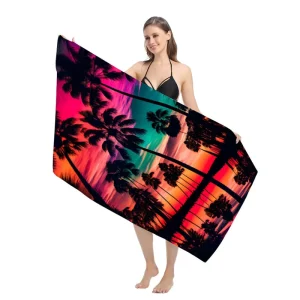 Microfiber Sand Free Beach Towel Oversize Lightweight Towels for Travel Swim Pool Yoga Gym Camping Vacation Gift