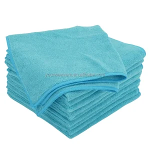 Microfiber Short Towel Car Wash Cleaning All Purpose 40x40cm 250gsm Car Detailing Towels for Auto Kitchen Cleaning