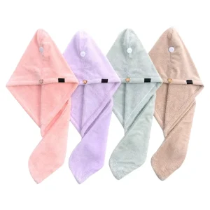 Microfiber Shower Cap Hair Salon Drying Wrap Towel for Women