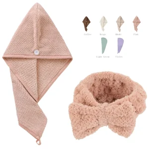 Microfiber Soft Water Absorbent Hair Drying Towel Hood Hat