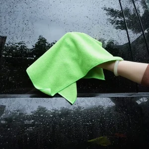 Microfiber Solid Color Car Eco friendly Woven Cleaning Customized Color Quick dry Super Strong Absorbent Micro K bow Car Wash