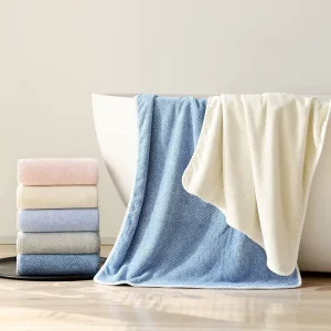 Microfiber Solid Color Woven Polyester Bath Towels Soft Highly Absorbent Customized Color Size Face Cleaning Home