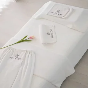 Spa Facial Skincare Towels Reusable Bath Skirt Microfiber Spa Towels Sets With Custom Logo