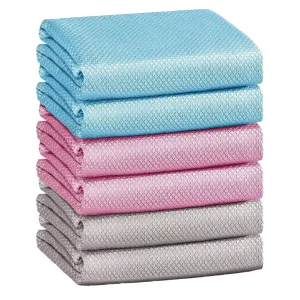 Microfiber Square Towel Reusable Eco Friendly Kitchen Wipes and Electronics Cleaning Cloth 500g m Plain Style
