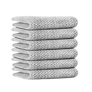 Microfiber Steel Wire Cleaning Cloths Double Layer Dishwashing Rags Non-Scratch Kitchen Towel for Kids