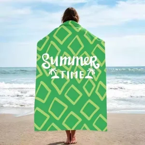 Microfiber Suede Beach Towel Summer Print Soft and Sand Free Novelty Modern Style for Lovers