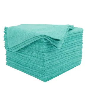 Microfiber Towel Car 16×16” 220gsm Yellow Turquoise Grey Car Microfiber Cleaning Cloth Edgeless for Car Cleaning