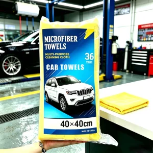 Microfiber Towel Cleaning Cloth Car Wash Towel 36 Pieces Pack 350gsm 40X40 CM Custom Microfiber Car Cleaning Towel