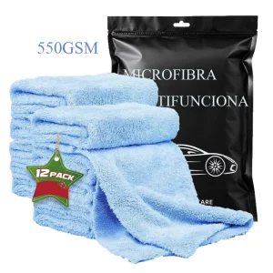 Microfiber Towels for Cars 550 Gsm Edgeless Plush Car Detailing Towel Lint Free Scratch Free Cleaning Cloths for Drying Car