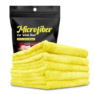 Microfiber Towels for Cars Car Drying Wash Detailing Polishing Towel with Plush Edgeless Microfiber Cloth in Orange