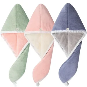 Microfiber Triangular Hair Turban Wet Hair Quick Drying Accessories for Women Long Thick Hair