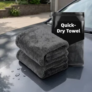 Microfiber Twisted Loop Car Towel 1300gsm Quick Dry Ultra Absorbent Streak Free Auto Detailing Towel Car Care Cleaning Towel