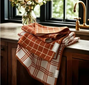 Microfiber Waffle High Quality Kitchen Dish Towels Customized Logo Tea Waffle Towels
