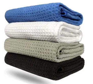Microfiber Waffle Towel Multipurpose Disposable 80% Polyester +20% Polyamide Quick Dry Square Knitted Towel
