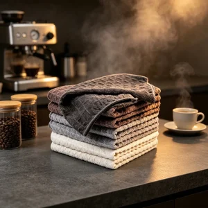Microfiber Waffle Weave Kitchen Towel Set Multi Pack Absorbent Quick Dry Dish Cloth for Household Cleaning