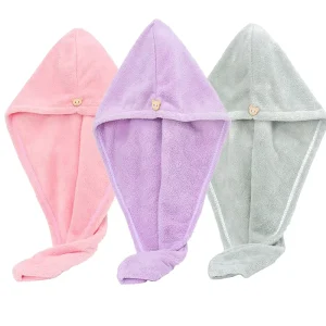 Microfiber Women Hair Drying Towel Super Absorbent Dry Colorful Hair Towelling Turban Hair Towel Wraps