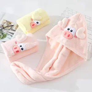Microfiber Woven Triangle Hooded Bath Towel Quick Dry Super Water Absorbent Hair Drying Cute Style Adult Customized Pattern Home