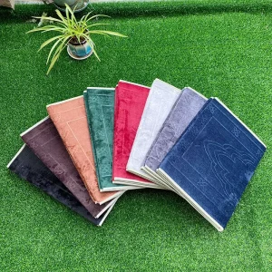 Middle Eastern Mosque Mat Plush Pile Home Muslim Worship With Backrest Support Flannel Fabric Islam Prayer Mat