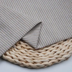 Middle Weight Texture Two Tone Pique Stripe Yarn Dyed 80 20 Cotton Poly Blended Fabric for Shirt