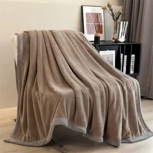 Milk Fleece Velvet Knitted Throw Blanket Eco-Friendly Vintage Ultra-Soft Warm Thick Winter Cozy Anti-Static Fluffy Skin-Friendly