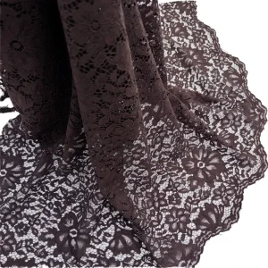 Milk Silk Embroidery White Black Flower Lace for Clothes Women 30cm