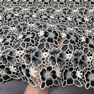 Milk Silk Flat Floral Print Three-in-One Braid Hook Hand-Crafted Bead Tube Knitted Laser Hidden Net Embroidery