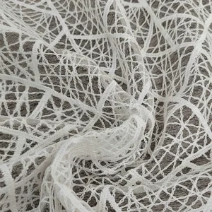 Milk Silk Nylon Spider Web Mesh Net Lace Fabric 135 cm Width for Women Girls Dress Skirt Lightweight Plain Dyed