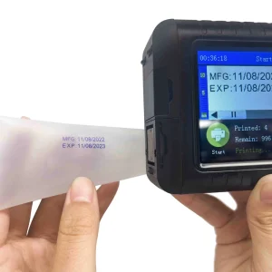 Mini 12.7mm Inkjet Printer Quick-Dry Ink for Plastic Materials 600dpi Resolution for Tube and Bill Printing
