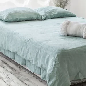 Minimalist 100% Linen Bed Linen Set Including Flat Sheet and Duvet Cover All Season Universal Bedding