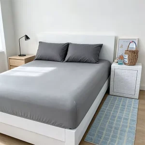 Minimalist Bedding Set 180g Nylon Spandex Fitted Sheet with Pillow Case