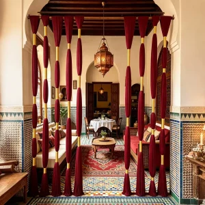 Minimalist Geometric Woven Decor Modern Luxury Segmented Macrame Curtain Wall Hanging for Upscale Contemporary Interiors