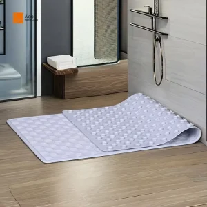 Minimalist Home Use Bath Mat Quick Drying Non Slip Shower Mat with Waterproof Rectangular Tub Safety Cream Made Durable Rubber