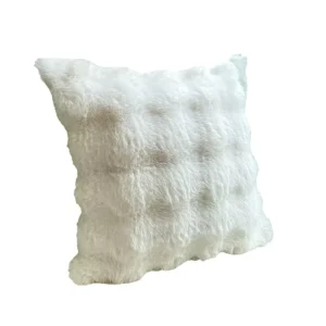 Minimalist Light luxury E commerce Cartos Long hair Plush Solid Color PP Cotton Filling Embroidery Luxury Throw Pillow