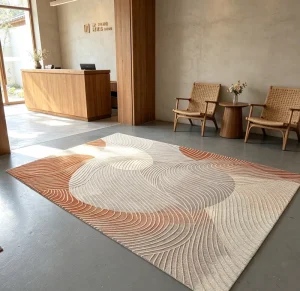 Minimalist Modern Hand Woven Handmade Wool Carpet Custom Area Rug for Contemporary Villa Hotel