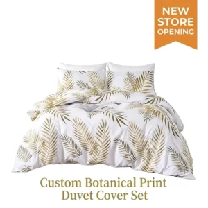 Minimalist Palm Leaf Duvet Cover Set