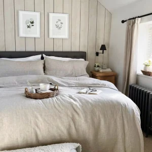 Minimalist Solid Color Hemp Duvet Cover Breathable Moisture Absorbent Soft Durable
