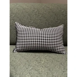 Minimalist Solid Cotton Linen Throw Pillow with Geometric Abstraction Pattern Durable for Home Sofa Bed & Hotel Use