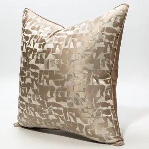 Minimalist Square Throw Pillow Hotel Model Sofa Bedroom Back Cushion Modern Luxury Plaid Blended Fabric