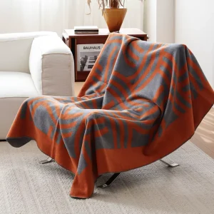 Minimalist Style Knitted Nap Air Conditioner Cotton Bed End Towel String Sofa Luxury Throw