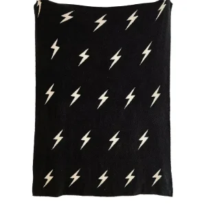 Minimalist style lightning Jacquard knitted Class a Half velvet All Season Blanket Throw for the Sofa Made of Polyester