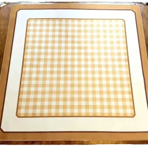 Minimum Order Quantity 1 Piece Sunday Yellow Tartan Thick Customized Logo Modern Portable Neoprene American Mahjong Table Mat