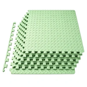 Mint Green EVA Gym Mat Durable Gym Flooring Interlocking Mat Puzzle Mats Custom Size High Density Premium Tile