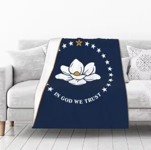Mississippi State Us Flag Personalized Custom Flag Fashion Flannel Sofa Blanket Household Blanket for All Seasons
