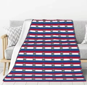 Missouri State Us Flag Personalized Custom Flag Fashion Flannel Sofa Blanket Household Blanket for All Seasons