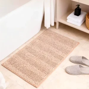 Mix Chenille Tufted Modern Non slip Water Absorbent Eco friendly Thickened Bath Rug and Mat for Home and Hotel Use