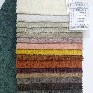 Modern 100% Polyester Heavyweight Woven Velvet Fabric Plain Color Upholstery for Sofa