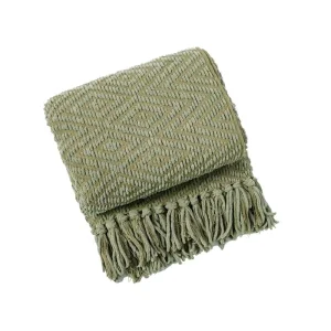 Modern 100% Polyester Tassels Knitted Blanket Soft Solid White Textured Eco friendly Throw Embroidered Pattern Bed Sofa
